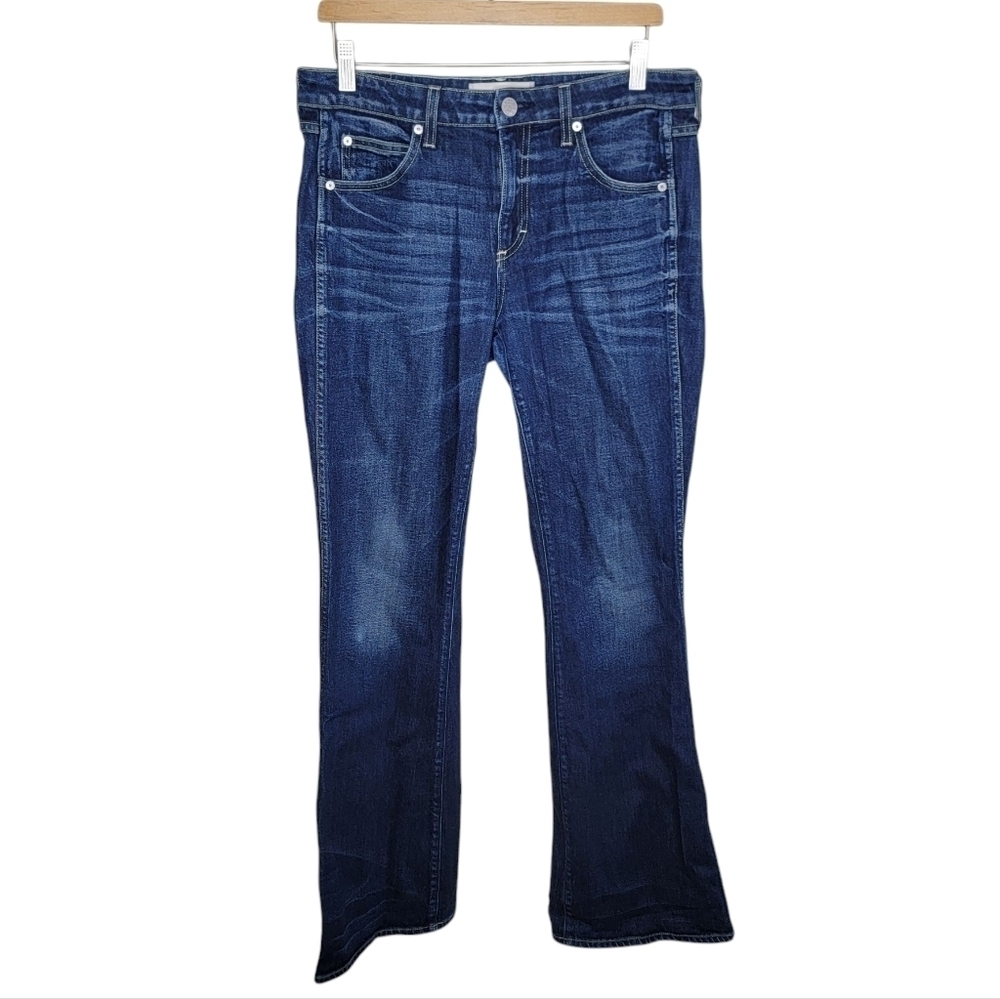 AMO | Low Rise Kick Flare Jeans in True Blue 33" Inseam Size 30